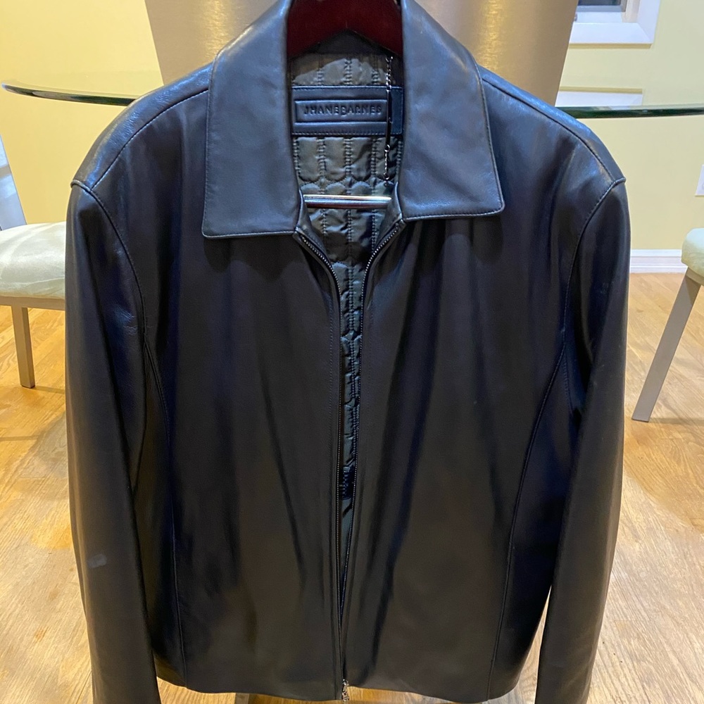 Jhane Barnes New Zealand Leather Jacket